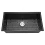 84 cm Kitchen Sink Workstation, Undermount Granite Sink, Drop-In Single Bowl Farmhouse Basin with Multiple Accessories, Househol
