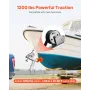 Boat Trailer Winch Stand with Roller, 544 kg Winch & 51 mm x 7.6 m Winch Strap, Boat Winch Mount with U-Bolt for 50.8-76.2 mm W 