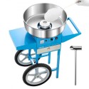 Commercial Cotton Candy Machine with Cart Sugar Floss Maker 1000W Blue