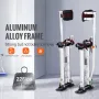 Drywall Stilts, 46 cm-76 cm Adjustable Aluminum Tool Stilts with Protective Knee Pads, Durable and Non-slip Work Stilts for Shee