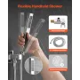 VEVOR Shower Faucet Set, Rainfall Bathroom Shower System with 12-Inch (30.5cm) Square Rain Shower Head and Handheld Spray, Wall 