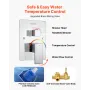 Shower Faucet Set, Rainfall Bathroom Shower System with 12-Inch (30.5cm) Square Rain Shower Head and Handheld Spray, Wall Mounte
