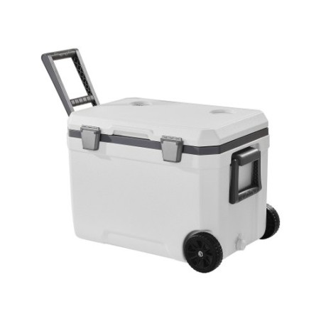 Portable Cooler 45 QT Wheeled Cooler 64 Can Capacity with Cup Holder