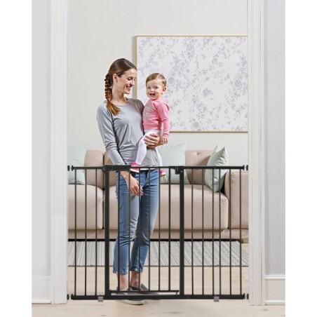 Baby Gate 26-48 Inches Adjustable Width 36 Inches High Dog Gate Black