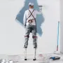 Drywall Stilts, 46 cm-76 cm Adjustable Aluminum Tool Stilts with Protective Knee Pads, Durable and Non-slip Work Stilts for Shee