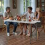 klapbord, 4 fod tungt bærbart fold-i-halvt brugsbord, indendørs