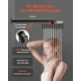 Shower Faucet Set, Rainfall Bathroom Shower System with 8-Inch (20.3cm) Square Rain Shower Head and Handheld Spray, Wall Mounted