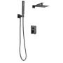 VEVOR Shower Faucet Set, Rainfall Bathroom Shower System with 8-Inch (20.3cm) Square Rain Shower Head and Handheld Spray, Wall M