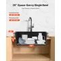 63 cm køkkenvask arbejdsstation, topmonteret granitvaske