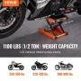 Motorcycle Scissor Jack Lift 499.5 kg Wide Deck Hoist Stand for ATVs Bike