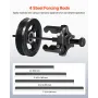 Harmonic Balancer Puller Kit, Adjustable 3-Jaw Puller Fits Most Late Model Vehicles, 3-Jaw Pulley Puller Set with 4 Forcing Rods