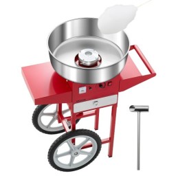 Commercial Cotton Candy Machine with Cart Sugar Floss Maker 1000W Red