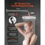 Shower Faucet Set, Rainfall Bathroom Shower System with 10-Inch (25.4cm) Round Rain Shower Head and Handheld Spray, Wall Mounted
