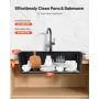 VEVOR 84 cm Kitchen Sink Workstation, Top Mount Granite Sinks, Drop-In Single Bowl Farmhouse Basin with Multiple Accessories, Ho