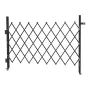 VEVOR Single Folding Security Gate, Lockable Scissor Gate with 360° Swivel Casters, Outdoor Barricade Steel Retractable Gates, f