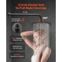 Shower Faucet Set, Rainfall Bathroom Shower System with 8-Inch (20.3cm) Round Rain Shower Head and Handheld Spray, Wall Mounted 