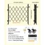 Single Folding Security Gate, Lockable Scissor Gate with 360° Swivel Casters, Outdoor Barricade Steel Retractable Gates, for Ent