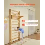 VEVOR Swedish Ladder Wall Gym, 10-Level Solid Wood Indoor Jungle Gym, 220lbs Loading Indoor Playground Climbing Ladder for Kid A