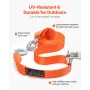 VEVOR ATV Tow Strap with Hooks, 50.8 mm x 6.1 m, 7711 kg Capacity, Durable Recovery Rope with Security Hooks for Trucks and Vehi