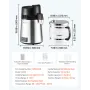 Water Distiller, 6L 1.6 Gallon Larger Pure Water Purifier Filter For Home Table Countertop, 900W Glass Pot Distilled Maker, Stai