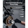 VEVOR Power Steering Pump Pulley Puller/Installer Tool Set, Compatible with Ford, GM V6, and VW Vehicles, Pump Pulley Remover In