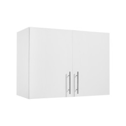 32 in Laundry Room Wall Cabinet 2-Tier Kitchen Cupboard with 2 Doors White