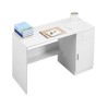 Small Desk with Drawer Kids Desk for Bedroom Wood Simple Study Table White