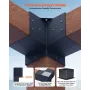 VEVOR Pergola Bracket Kit, 6x6 Inch (Inner Size 142 x 142 mm), 4 Pcs 3-Way Heavy Duty Corner Bracket Woodworks DIY Post Base Kit