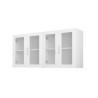 Laundry Room Wall Cabinet 2-Tier Kitchen Cupboard with 4 Doors Set of 2