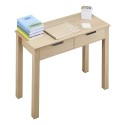 Small Desk with Drawer Kids Desk for Bedroom Simple Study Table Light Wood