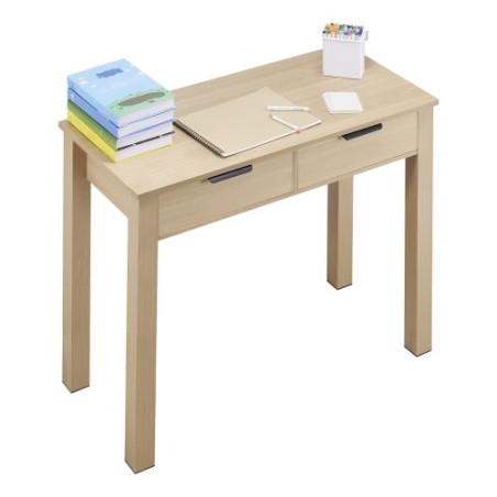 Small Desk with Drawer Kids Desk for Bedroom Simple Study Table Light Wood