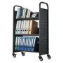 VEVOR Rolling Library Book Cart, 150 kg Capacity, 77 x 38 x 122 cm Library Cart, Single Sided V-Shaped Shelves with 76.2 mm Lock