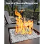 VEVOR Fire Glass, 10 LBS / 4.5 KG High-Temperature Resistant Fireplace Rocks, 1/2-Inch / 12.7 mm Reflective & Smokeless Firepit 