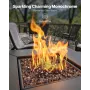 VEVOR Fire Glass, 10 LBS / 4.5 KG High-Temperature Resistant Fireplace Rocks, 1/2-Inch / 12.7 mm Reflective & Smokeless Firepit 
