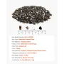 Fire Glass, 10 LBS / 4.5 KG High-Temperature Resistant Fireplace Rocks, 1/2-Inch / 12.7 mm Reflective & Smokeless Firepit Glass 