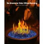 Fire Glass, 10LBS/4.5KG High-Temperature Resistant Fireplace Rocks, 3/4-Inch / 19.05 mm Reflective & Smokeless Firepit Glass Bea