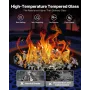 Fire Glass, 10 LBS / 4.5 KG High-Temperature Resistant Fireplace Rocks, 1/2-Inch / 12.7 mm Reflective Firepit Glass Rock, High L