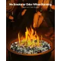 Fire Glass, 10 LBS / 4.5 KG High-Temperature Resistant Fireplace Rocks, 1/2-Inch / 12.7 mm Reflective Firepit Glass Rock, High L