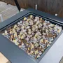 Fire Glass, 10 LBS / 4.5 KG High-Temperature Resistant Fireplace Rocks, 1/2-Inch / 12.7 mm Reflective Firepit Glass Rock, High L