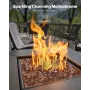 VEVOR Fire Glass, 10 LBS / 4.5 KG High-Temperature Resistant Fireplace Rocks, 1/4-Inch / 6.35 mm Reflective & Smokeless Firepit 