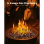 Fire Glass, 10 LBS / 4.5 KG High-Temperature Resistant Fireplace Rocks, 1/4-Inch / 6.35 mm Reflective & Smokeless Firepit Glass 
