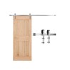 8FT Sliding Barn Door Hardware Kit for Single Sliding Barn Door Silver