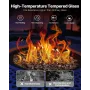 VEVOR Fire Glass, 20 LBS / 9.0 KG High-Temperature Resistant Fireplace Rocks, 1/2-Inch / 12.7 mm Reflective & Smokeless Firepit 