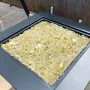 Fire Glass, 10 LBS / 4.5 KG High-Temperature Resistant Fireplace Rocks, 1/2-Inch / 12.7 mm Reflective & Smokeless Firepit Glass 