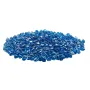Fire Glass, 10LBS / 4.5KG High-Temperature Resistant Fireplace Rocks, 1 Inch / 25.4 mm Reflective Firepit Glass Diamond Beads, H