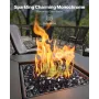 VEVOR Fire Glass, 20 LBS / 9.0 KG High-Temperature Resistant Fireplace Rocks, 1/2-Inch / 12.7 mm Reflective & Smokeless Firepit 