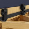 Bi-Folding Sliding Barn Door Hardware Track Kit 40" for Two 18" Doors
