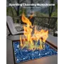 Fire Glass, 10LBS / 4.5KG High-Temperature Resistant Fireplace Rocks, 1/2-Inch / 12.7 mm Reflective & Smokeless Firepit Glass Ro