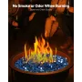 VEVOR Fire Glass, 10LBS / 4.5KG High-Temperature Resistant Fireplace Rocks, 1/2-Inch / 12.7 mm Reflective & Smokeless Firepit Gl