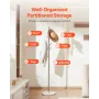 Coat Rack, Freestanding Coats Rack Stand with Stable Marble Base & 8 Hooks, Free Standing Hall Coat Tree for Entryway, Bedroom, 